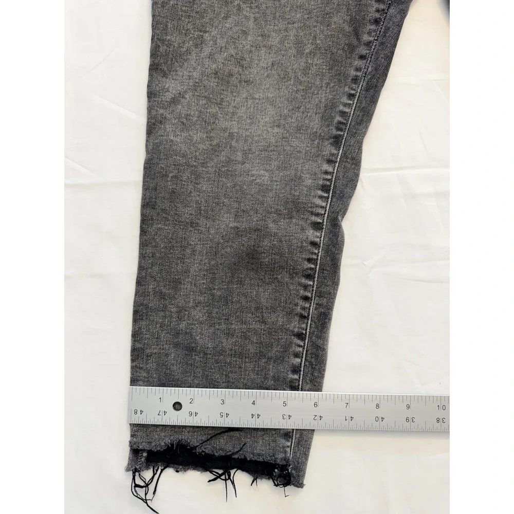 Express Skinny Jeans Womens 18P Gray Charcoal Mid Rise‎ Distressed Stretch 38x27